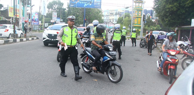 Belasan Pengendara Terjaring Razia Di Jalan Setia Budi Medan