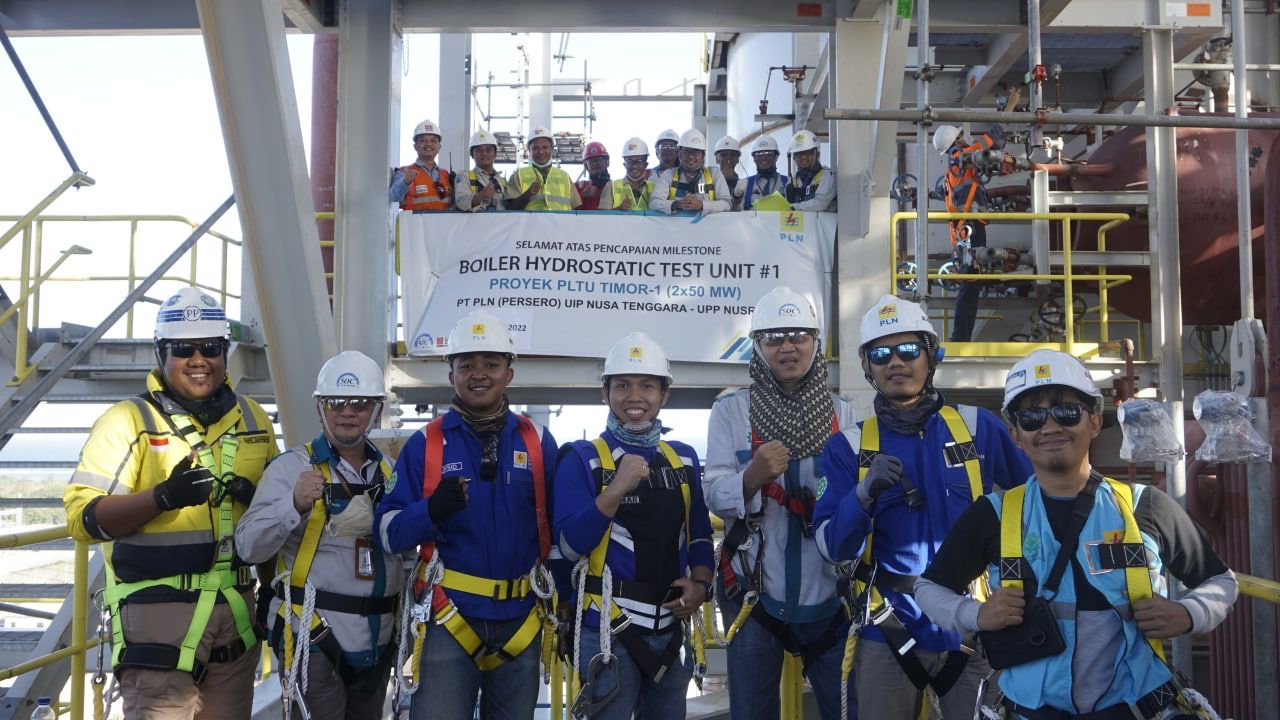 PT PLN Unit Induk Pembangunan Nusa Tenggara Lakukan Uji Hydrotest Boiler-1 PLTU Timor 1