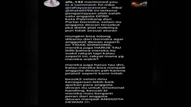 Oknum Anggota DPRD Gerindra Palembang Jotos Wanita di SPBU, Keponakan Prabowo Naik Pitam: Pecat & Pidana!