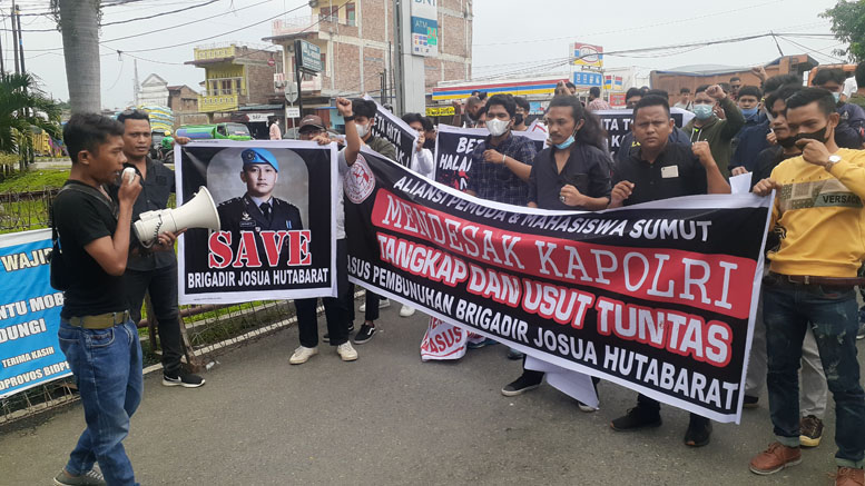 Aksi Usut Tuntas Kematian Brigadir J di Mapoldasu, Awalnya Massa Tuntut Kapolri Dicopot, Tapi..