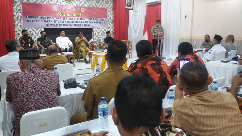 Kerap Terjadi Perselisihan, Polres Binjai Kumpulkan Ormas dan Lakukan Deklarasi Damai