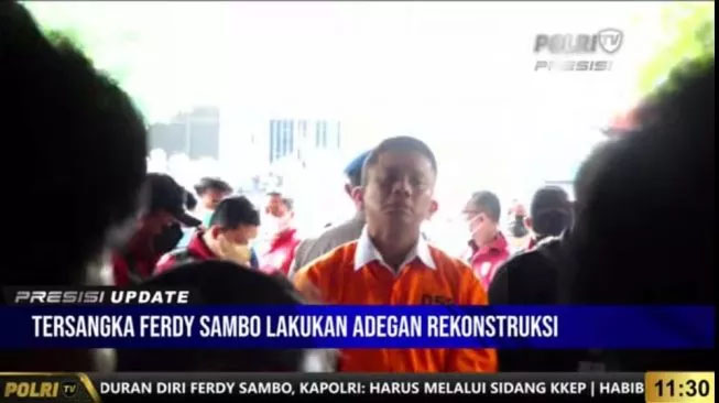 Ferdy Sambo Jalani Rekonstruksi Pembunuhan Brigadir J, Begini Penampakannya