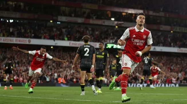 Sapu Bersih Kemenangan Lima Laga Pertama, Arsenal Duduki Puncak Klasemen Liga Inggris