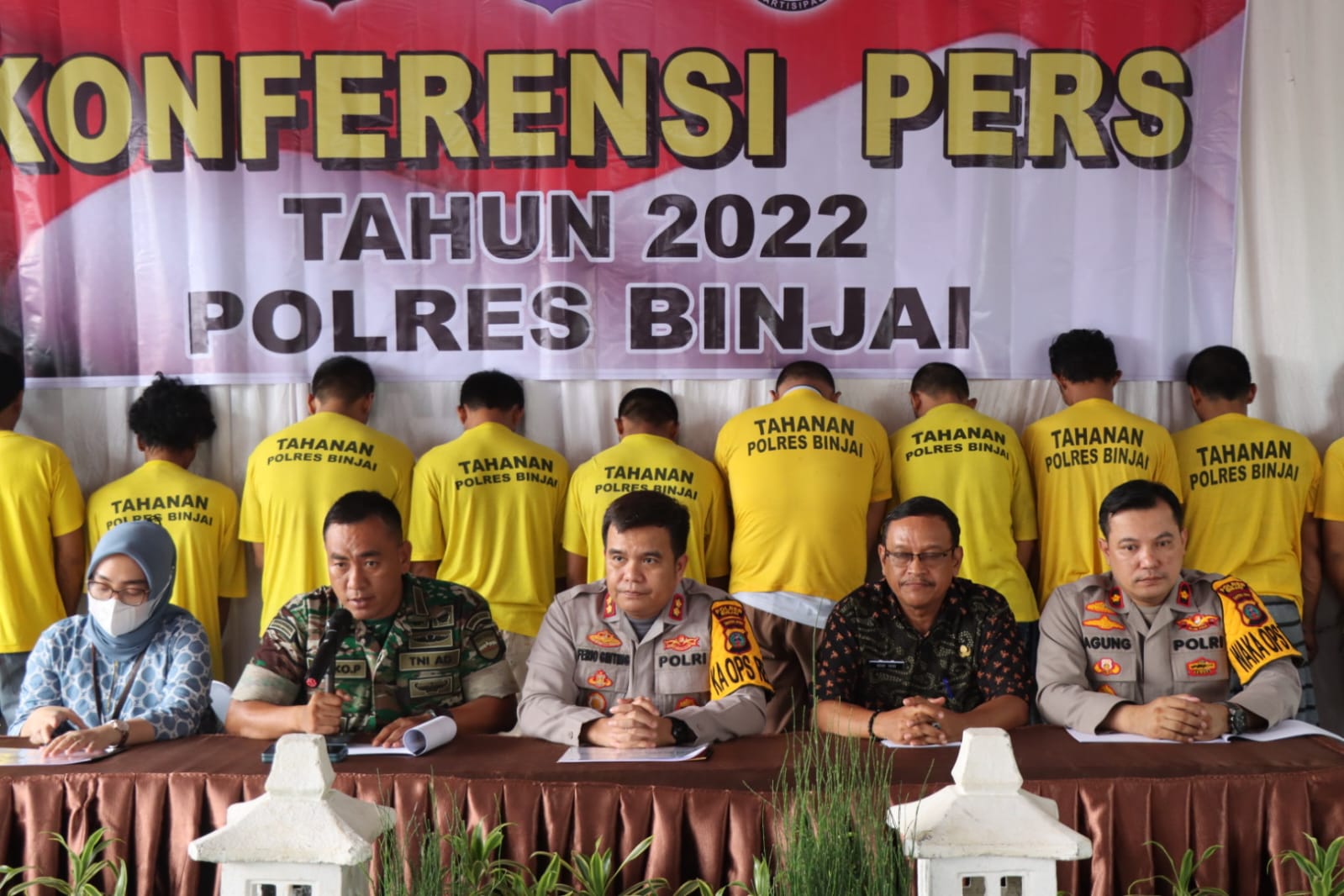 Polres Binjai Laksanakan Konfrensi Press Akhir Tahun 2022, Kasus Kriminal Urutan Terbanyak