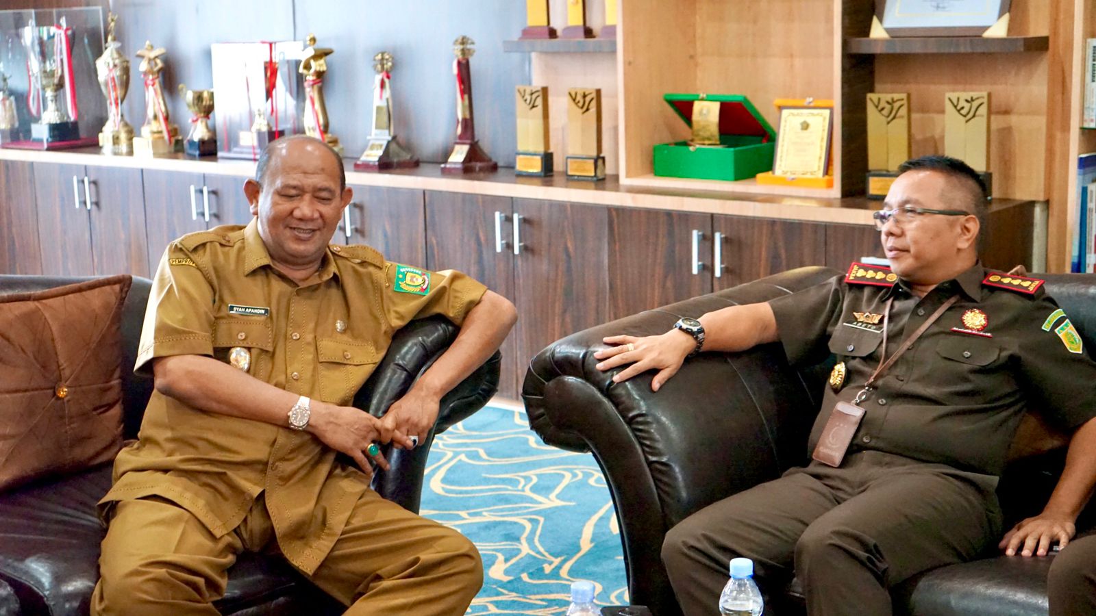 Sosialisasikan Peraturan Baru, Kajari Temui Plt. Kabupaten Langkat Syah Afandin