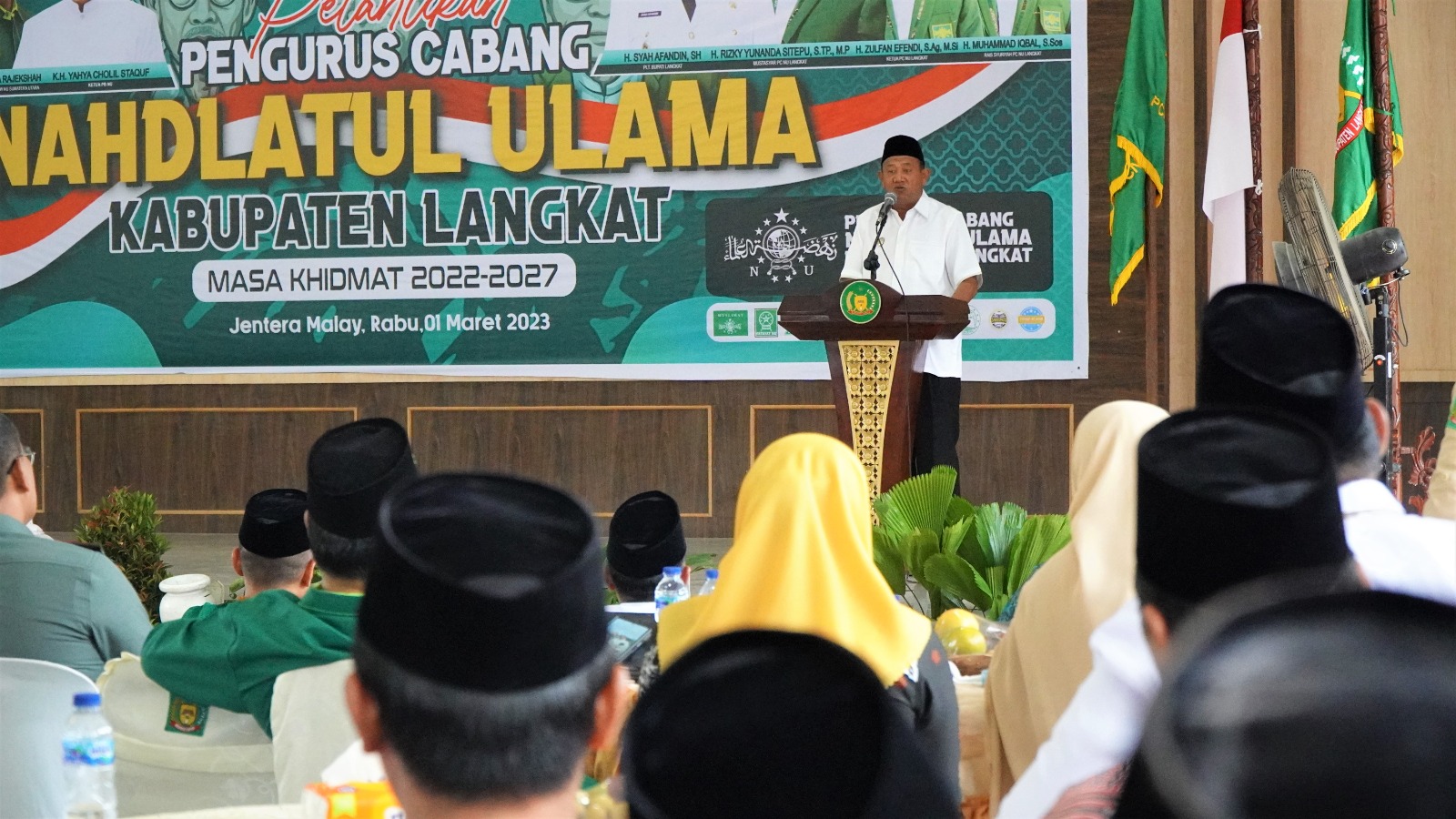 Hadiri Pelantikan PC NU, Plt. Bupati Langkat Harapkan Hadirnya Cendekiawan Muda