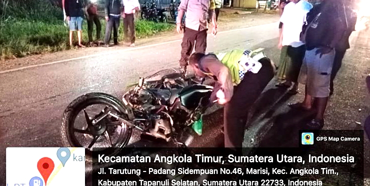 Gagal Salip Mobil, Pengendara Septor di Tapsel Tewas Diseruduk Truk