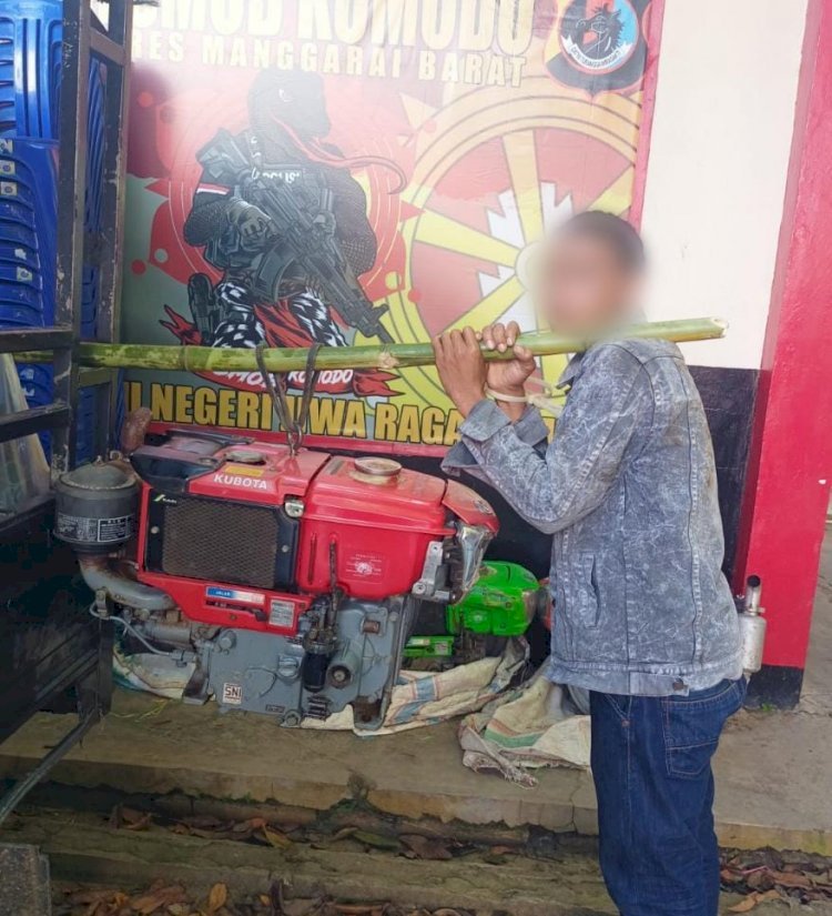 Pencuri Mesin Traktor dan Mesin Perontok Padi di Manggarai Barat Diamankan Polisi