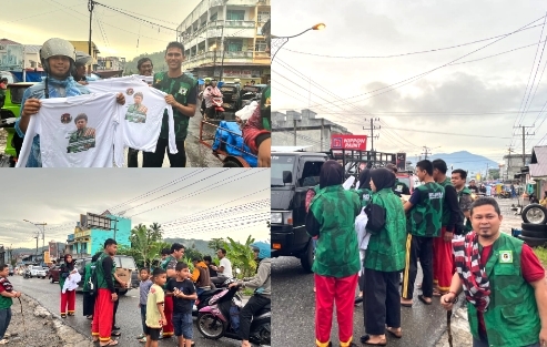 Semarakkan Ramadhan, Relawan Imran Sah Bagikan Takjil di Pusat Kota Padangsidimpuan