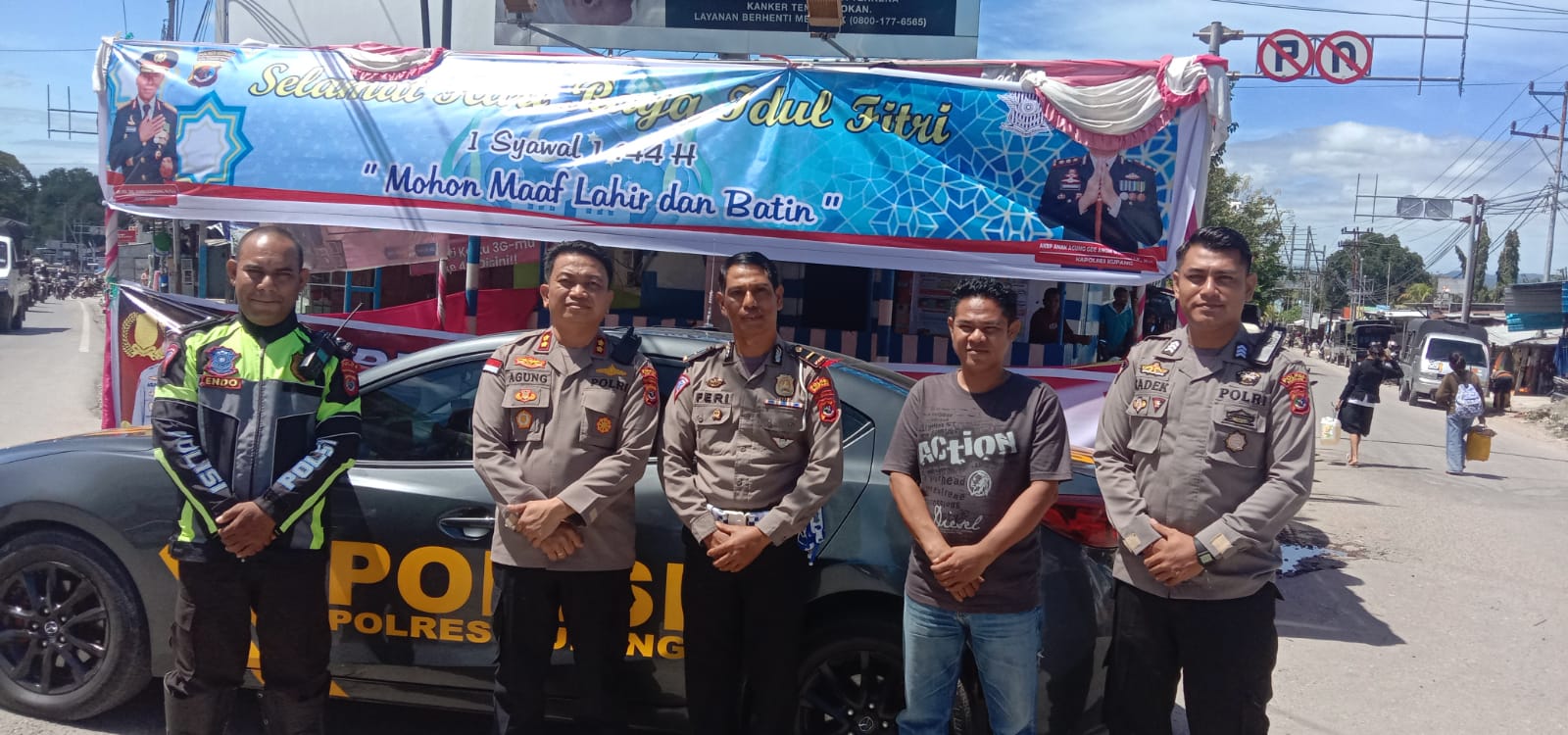 Kapolres Kupang Pantau Tiga Pos Pengamanan Hari Raya Lebaran