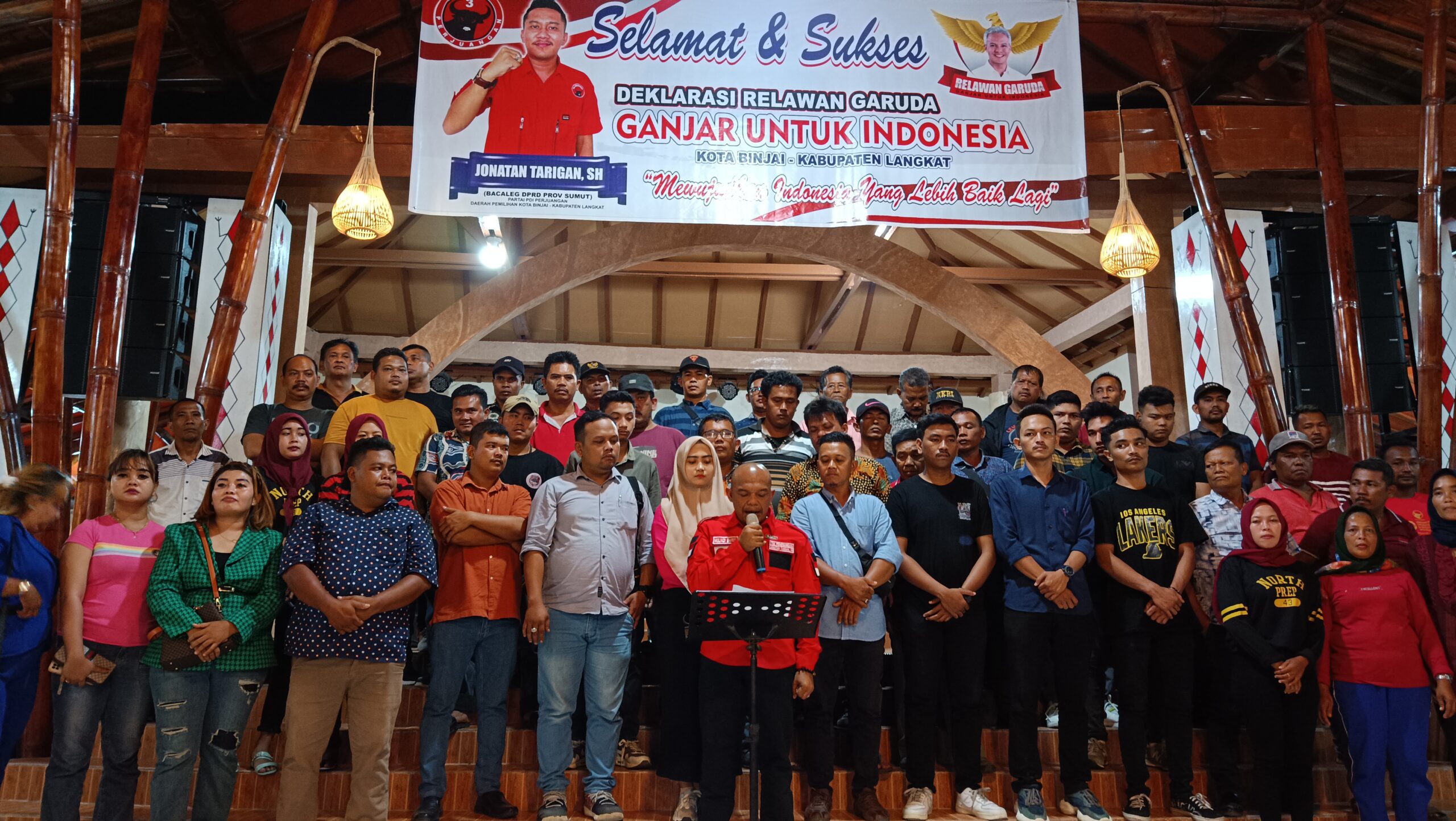 Jonatan Tarigan Resmi Bentuk Relawan Ganjar Untuk Indonesia Wilayah Binjai-Langkat, 38 Kordes Siap Berjuang