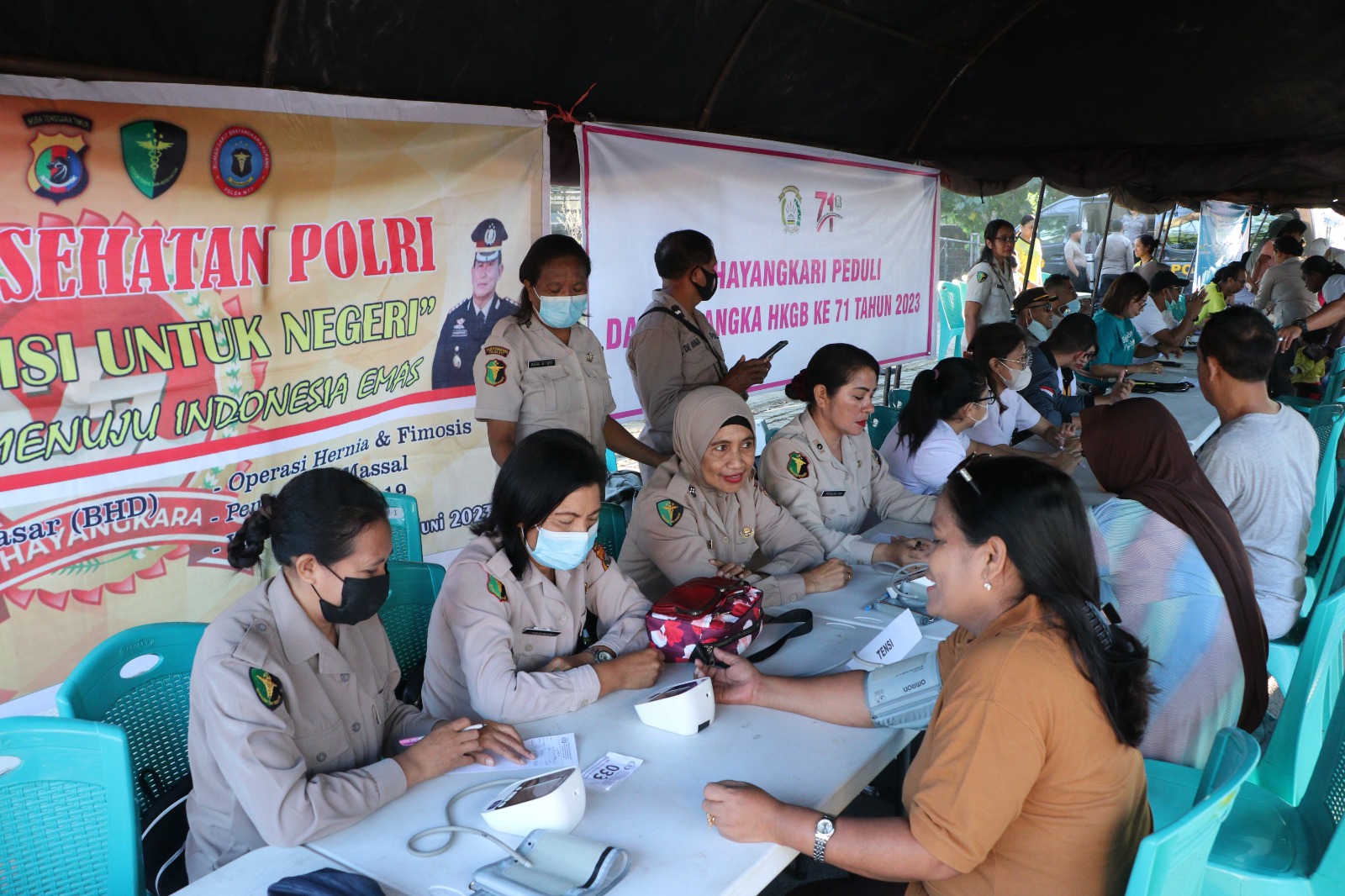 Polda NTT Gelar Senam Sehat Bersama dan Pengobatan Massal di Acara CFD