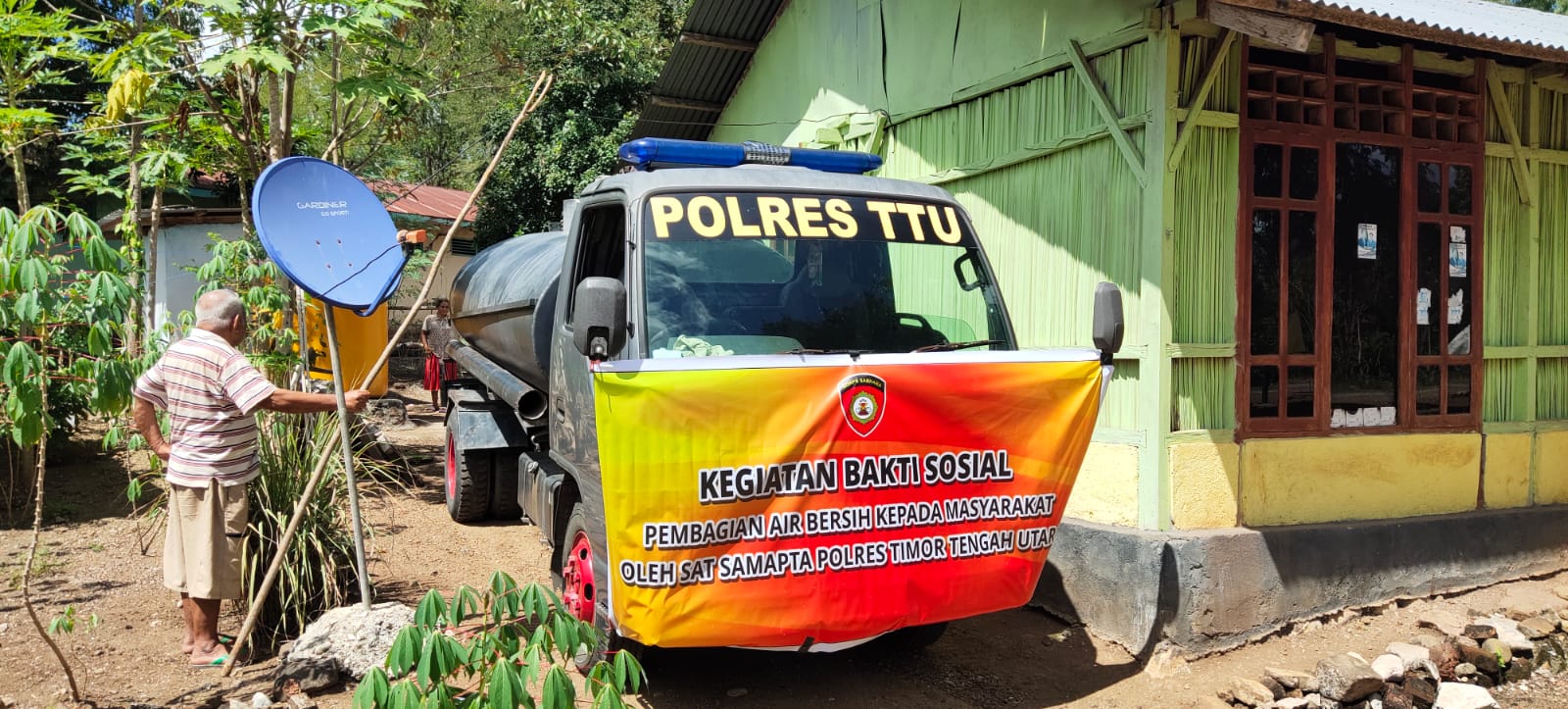 Polres TTU Bantu Air Bersih di 4 Desa