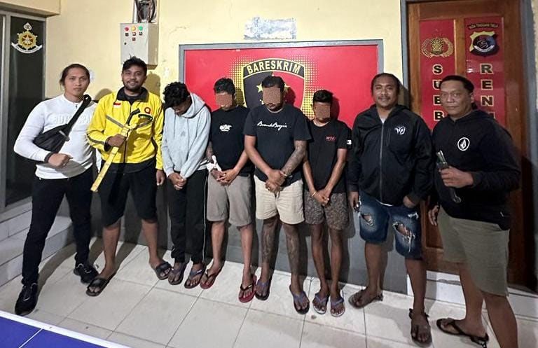 Ancam Warga Dengan Sajam, 4 Pemuda di Kota Kupang Dibekuk Saat Mabuk Miras