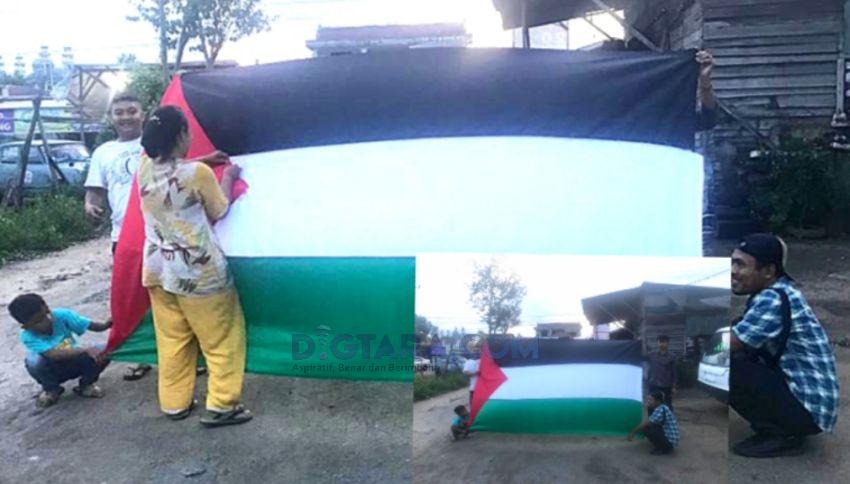 Wujud Simpati, Warga Kampung Tobat Sidimpuan Mulai Kibarkan Bendera Palestina Jum'at Besok