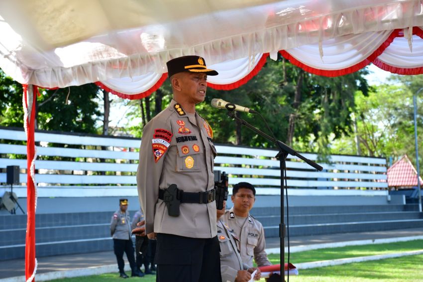 Bangun Kebersamaan, Karo Ops Ajak Anggota Polda NTT Jaga Keamanan Pemilu