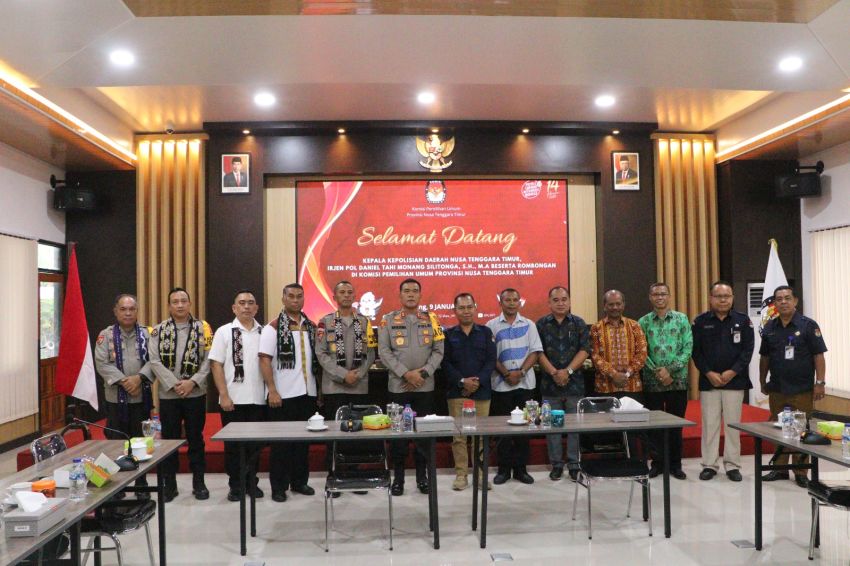 Bangun Kolaborasi Demi Pemilu 2024, Kapolda NTT Silaturahmi ke KPU Provinsi NTT