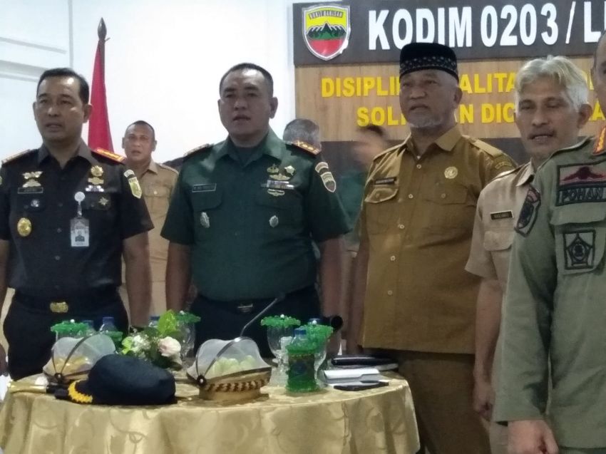 Pemkab Langkat Hadiri Komsos di Kodim 0203/LKT