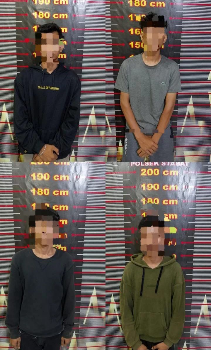 Empat Remaja di Langkat Ditangkap Polisi Terlibat Kasus Begal, Pelaku Anak Dibawah Umur