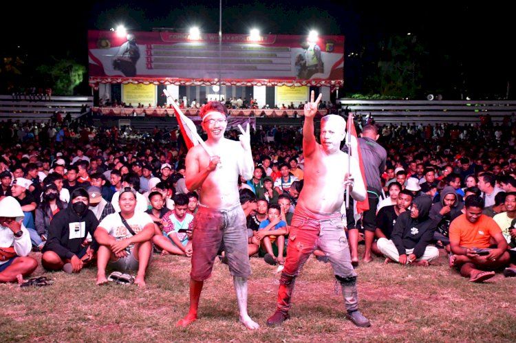 Nobar Semifinal AFC U23 di Lapangan Polda NTT Dimeriahkan Ribuan Warga Kota Kupang