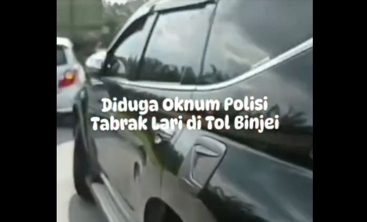 Viral! Oknum Personel Polda Sumut Diduga Tabrak Lari, Sempat Tunjukkan Senpi di Tol