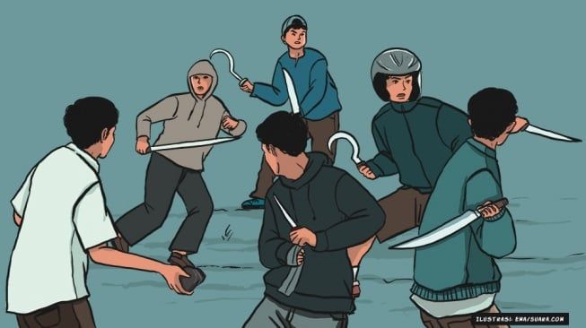 Aksi Heroik Anggota TNI AU Bubarkan Tawuran Pelajar di Deliserdang, Sempat Diancam Pakai Samurai