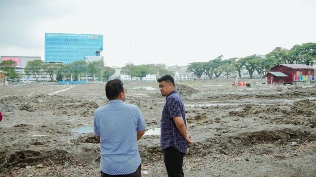 Progres Revitalisasi Lapangan Merdeka Medan Capai 80 Persen