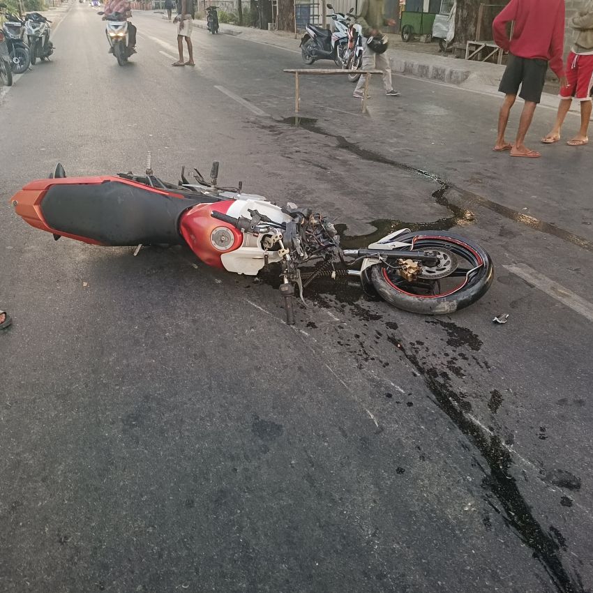 Tabrakan dengan Sepeda Motor Anggota Polisi, Warga Kabupaten Belu Tewas di Tempat