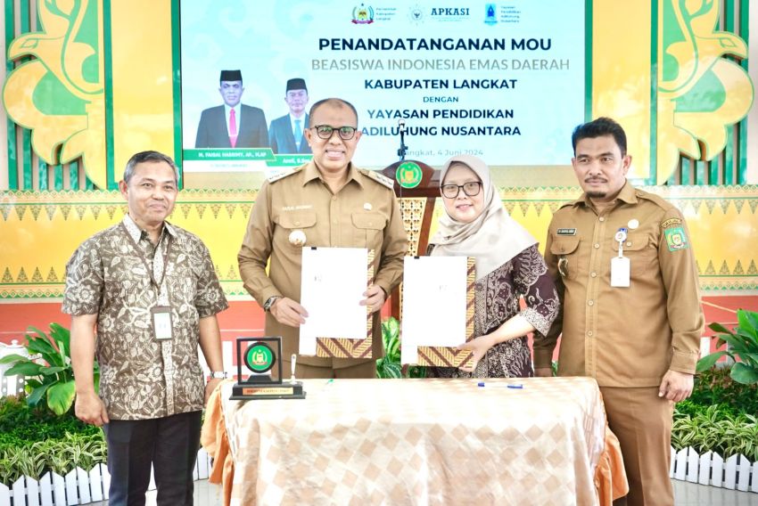 PJ. Bupati Langkat Tandatangani MoU Kerjasama dengan Yayasan Adihulung Pendidikan Nusantara