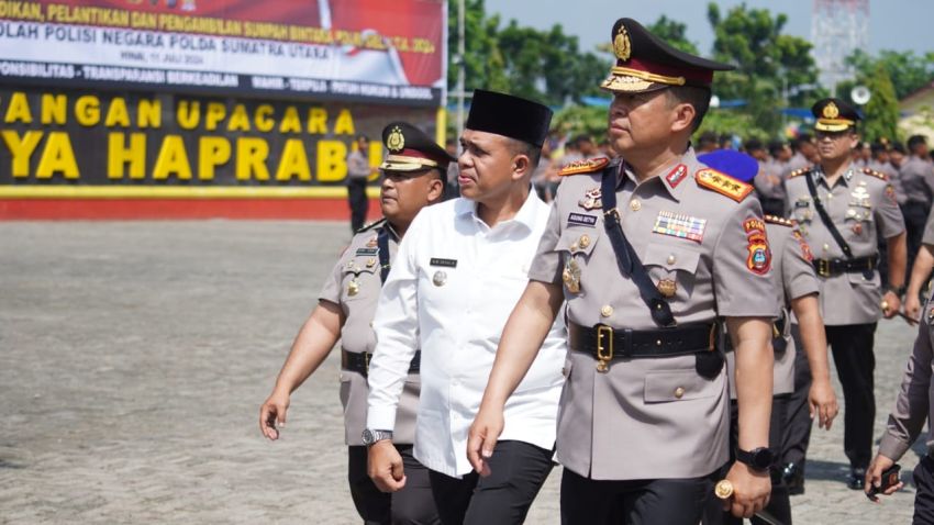 Pj. Bupati Langkat Faisal Hasrimy Berikan Pesan kepada para Siswa Bintara Polri