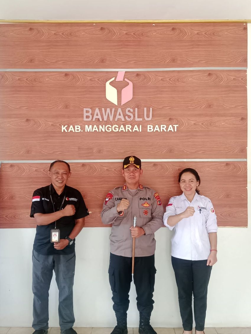 Kapolres Manggarai Barat Kunjungi KPUD dan Bawaslu Manggarai Barat