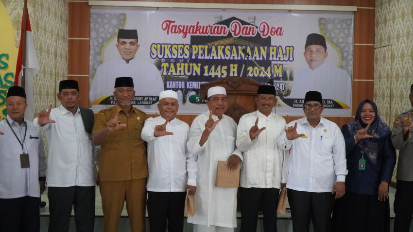 Tasyakuran Penyelenggaraan Haji 2024: Pj. Bupati Langkat doakan Semua Jemaah Haji Mabrur