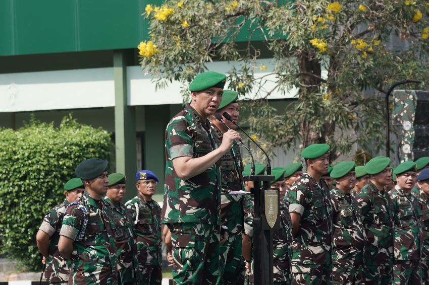 Pangdam V/Brawijaya Mayjen TNI Rudy Saladin Tekankan Dua Hal Penting Pada Saat Apel Bersama