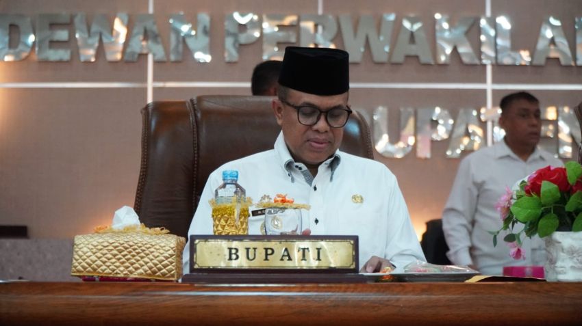 Pj. Bupati Langkat Faisal Hasrimy Hadiri Paripurna Pengesahan Perda Perubahan APBD T.A 2024