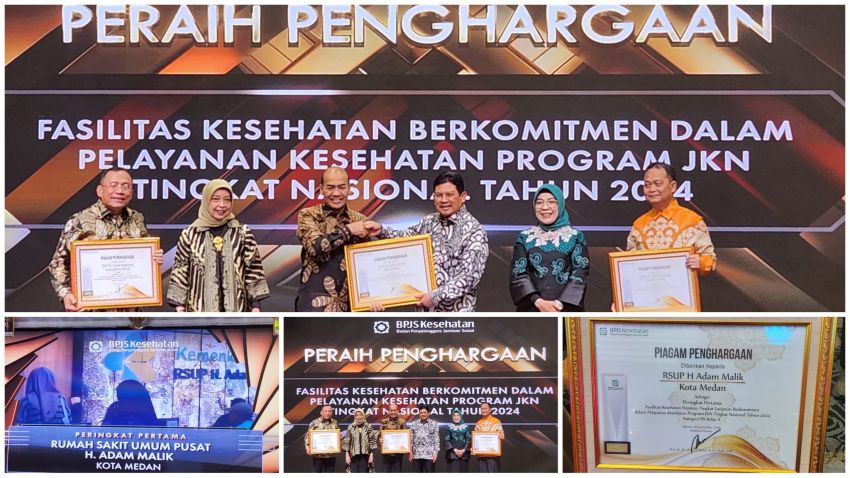 RS Adam Malik Raih Penghargaan BPJS Kesehatan Tingkat Nasional 2024