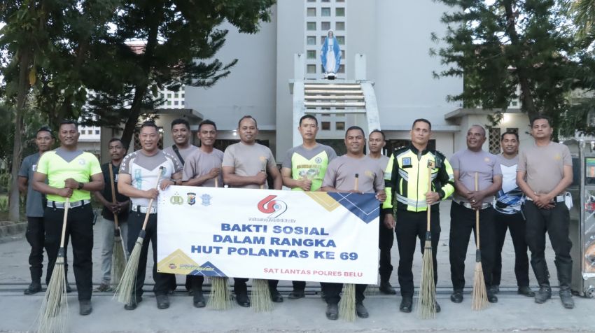 Sat Lantas Polres Belu Gelar Aneka Kegiatan Sosial Jelang HUT Lantas Bhayangkara ke 69