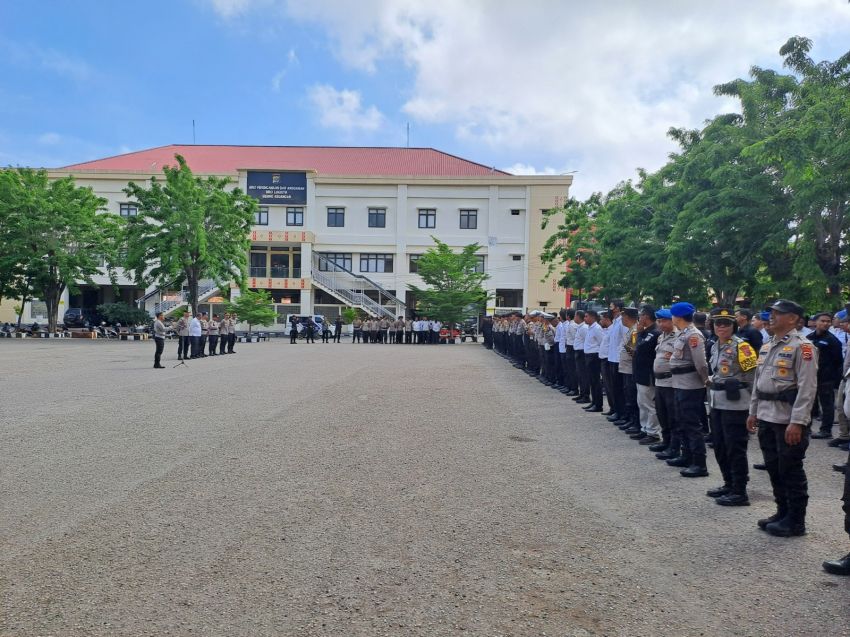 Puluhan Personel BKO Polda NTT Digeser ke Polres Flores Timur Bantu Tangani Konflik di Adonara Barat