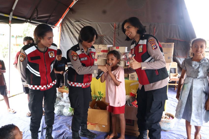 Trauma Healing Beri Keceriaan bagi Anak-Anak Korban Erupsi Gunung Lewotobi