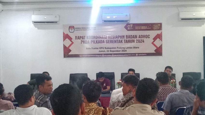 Pastikan Pilkada Lancar, KPU Paluta Gelar Rakor Kesiapan Badan Adhoc Pilkada Serentak 2024