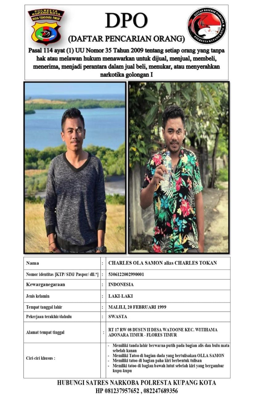 Satu Tersangka Kasus Narkotika Jadi DPO Polresta Kupang Kota