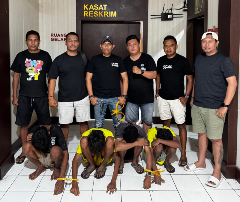 Jatanras Polresta Kupang Kota Amankan Empat Pelaku Pencurian, Dua Diantaranya Masih Dibawah Umur