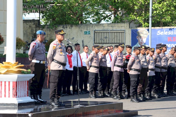 Sukses Ungkap Sejumlah Kasus Besar, Kapolresta Kupang Kota Ingatkan Anggota Soal Commander Wish Kapolda NTT