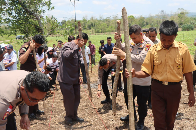 Lima Hektar Lahan Disiapkan Polres Sumba Barat Jadi Pilot Project Penanaman Jagung