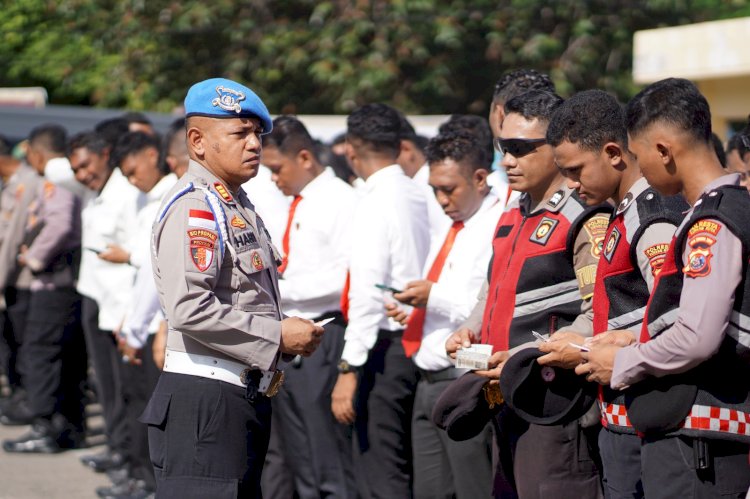 Propam Polda NTT Gelar Gaktiblin, Tes Urine dan Periksa Senpi Anggota Polresta Kupang Kota