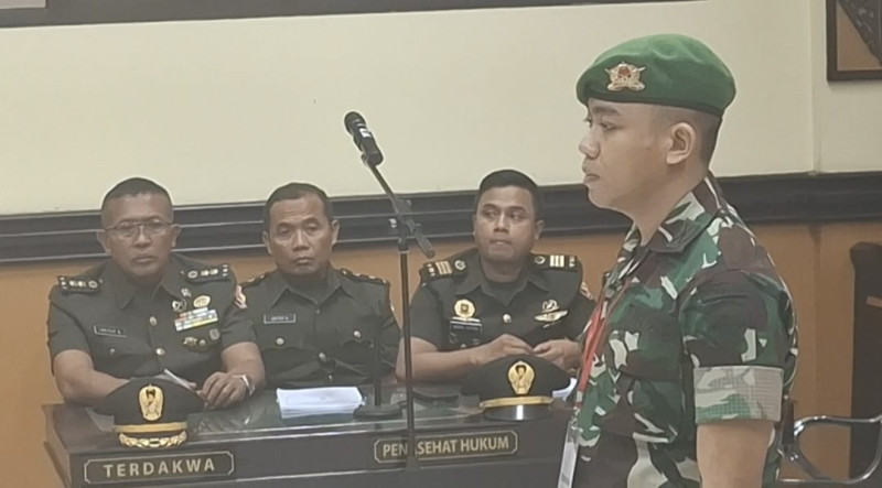 Pledoi Pribadi, Lettu Ahmad Faisal Minta Maaf dan Mohon Keringanan