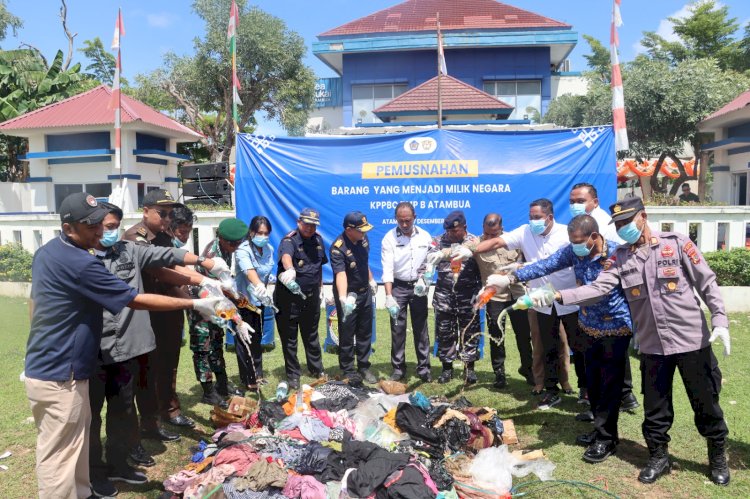 BMN Hasil Penindakan di Belu-NTT Senilai Rp 800 Juta Lebih Dimusnahkan