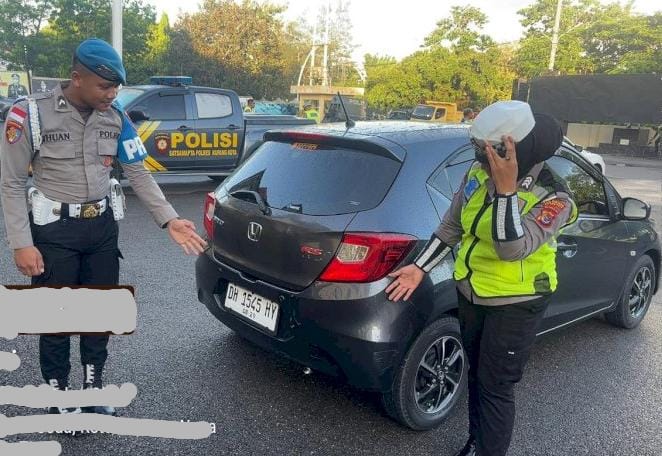 Pakai Kendaraan Tidak Sesuai Ketentuan Saat Operasi Lalu Lintas, Polwan di Kupang Ditindak