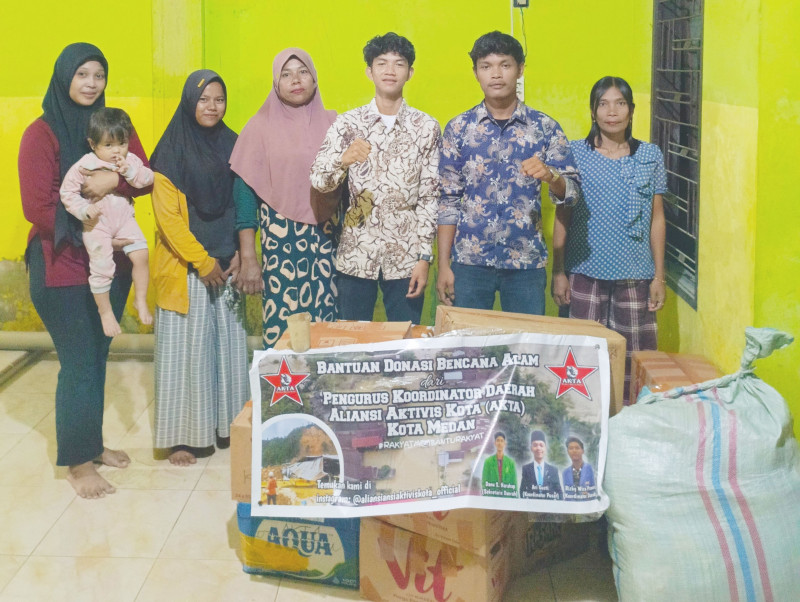 AKTA Salurkan Bantuan untuk Korban Banjir di Pangkalan Brandan, Langkat