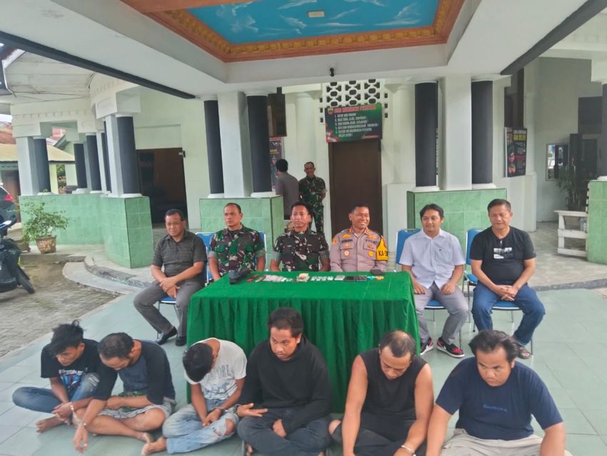 6 Pelaku Terduga Bandar dan Pengguna Narkoba Ditangkap Unit Intel Kodim 0204 DS di Tebingtinggi