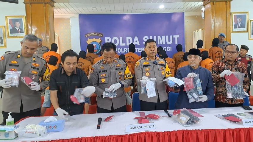 Kapolres Tebingtinggi Gelar Press Release 78 Pelaku Kasus Narkoba dan Barang Bukti